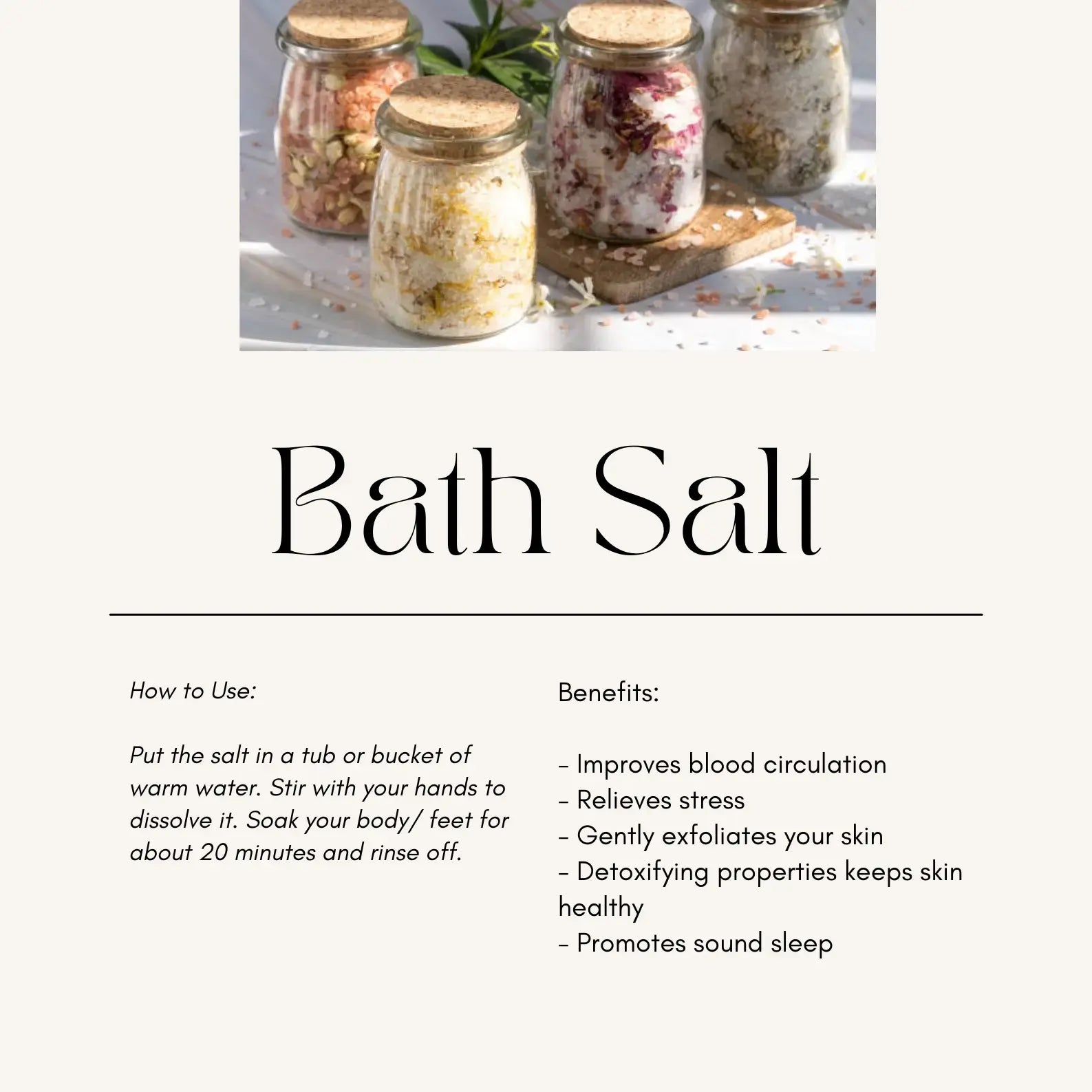 Bath Salt - Enriched with Rose Oil